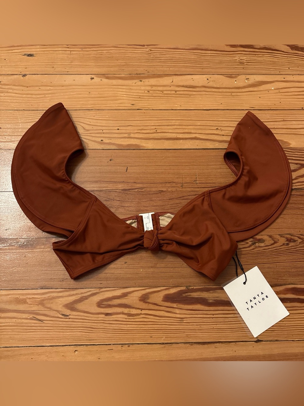 $145 Tanya Taylor Women's Brandy Orelia Knot Bikini Top Swimwear Size XS New